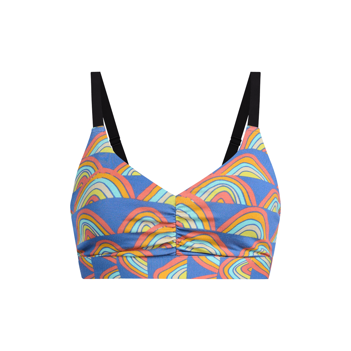 Curvy UltraModal™ FeelFree Ruched Bralette | Retro Rainbows