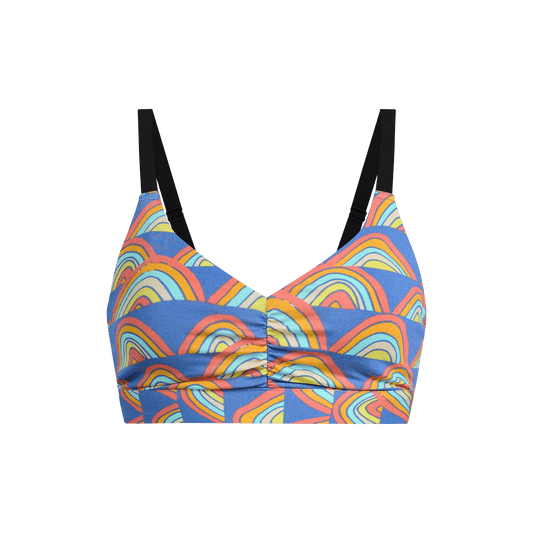 Curvy UltraModal™ FeelFree Ruched Bralette | Retro Rainbows