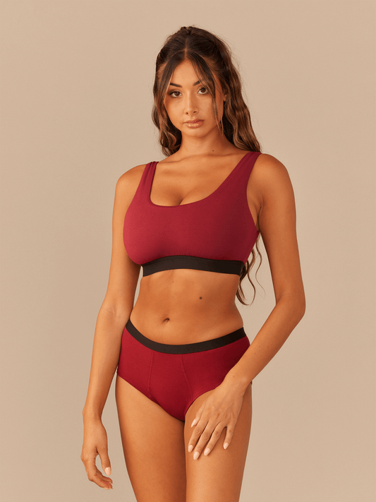 Curvy UltraModal™ Core Scoop Bralette | Cabernet