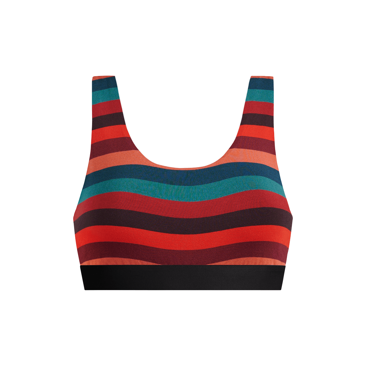 Curvy UltraModal™ Core Scoop Bralette | Bright Stripes