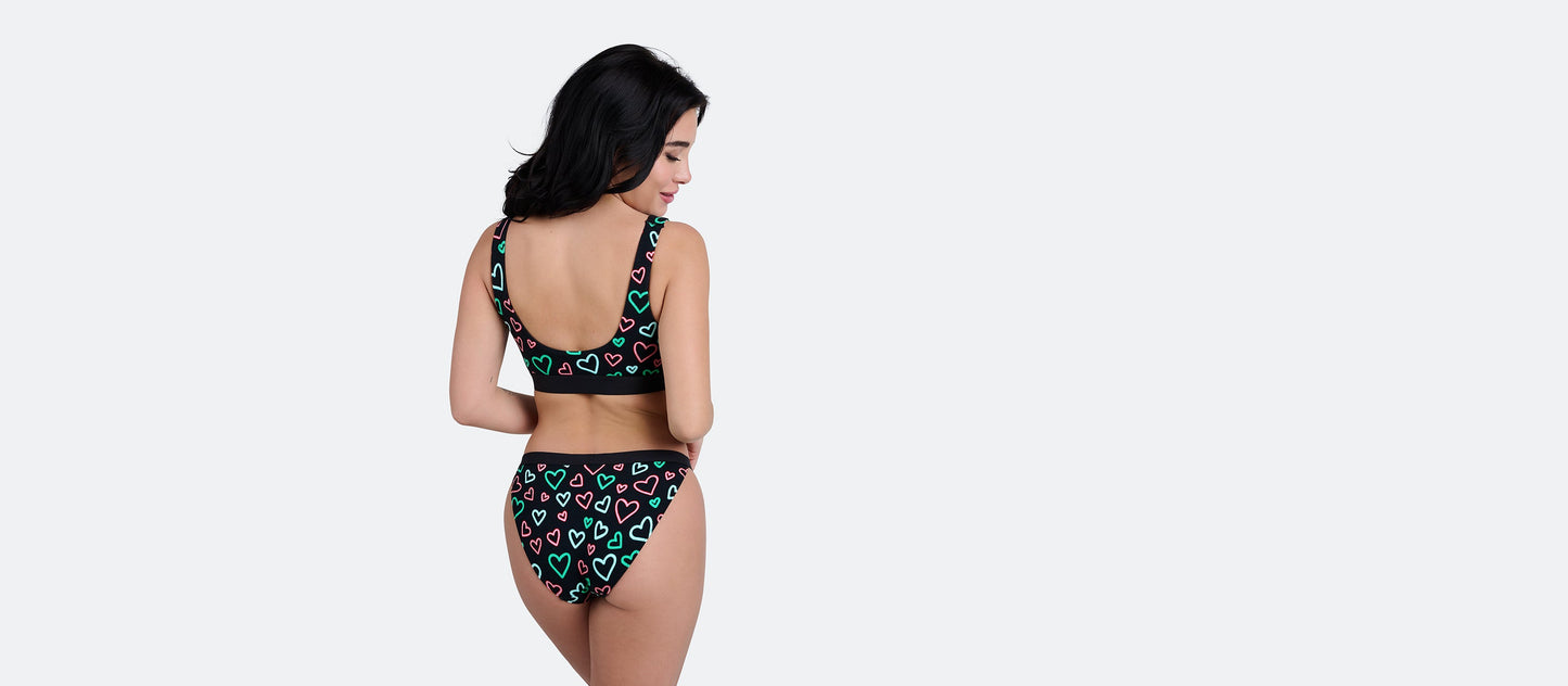 Curvy UltraModal™ Core Scoop Bralette | Electric Hearts