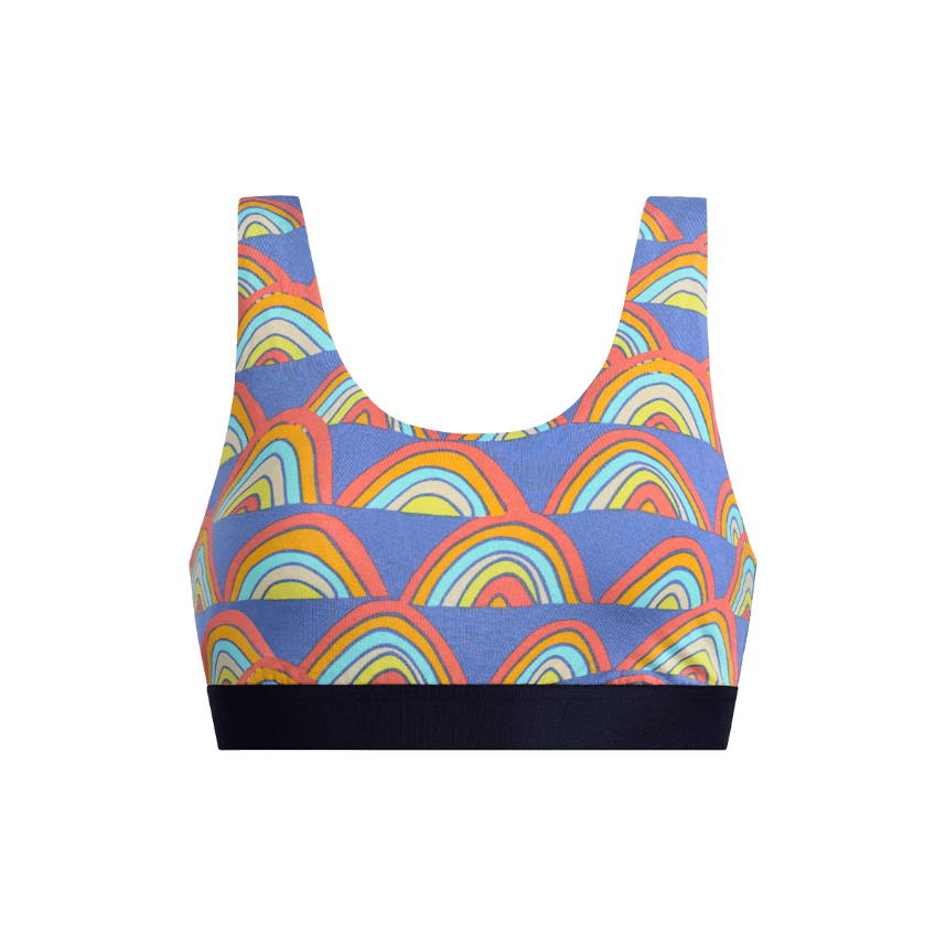 Curvy UltraModal™ Core Scoop Bralette | Retro Rainbows