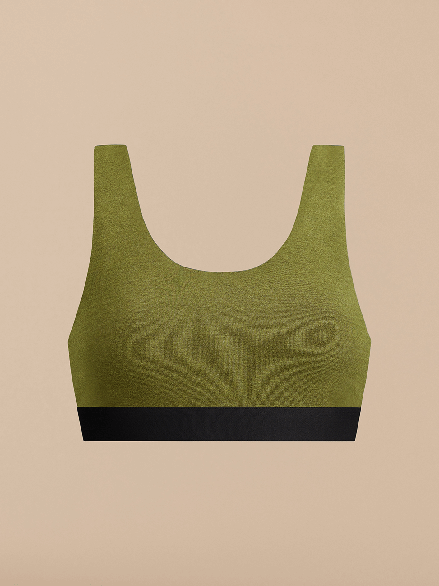 Curvy UltraModal™ Core Scoop Bralette | Heather Olive