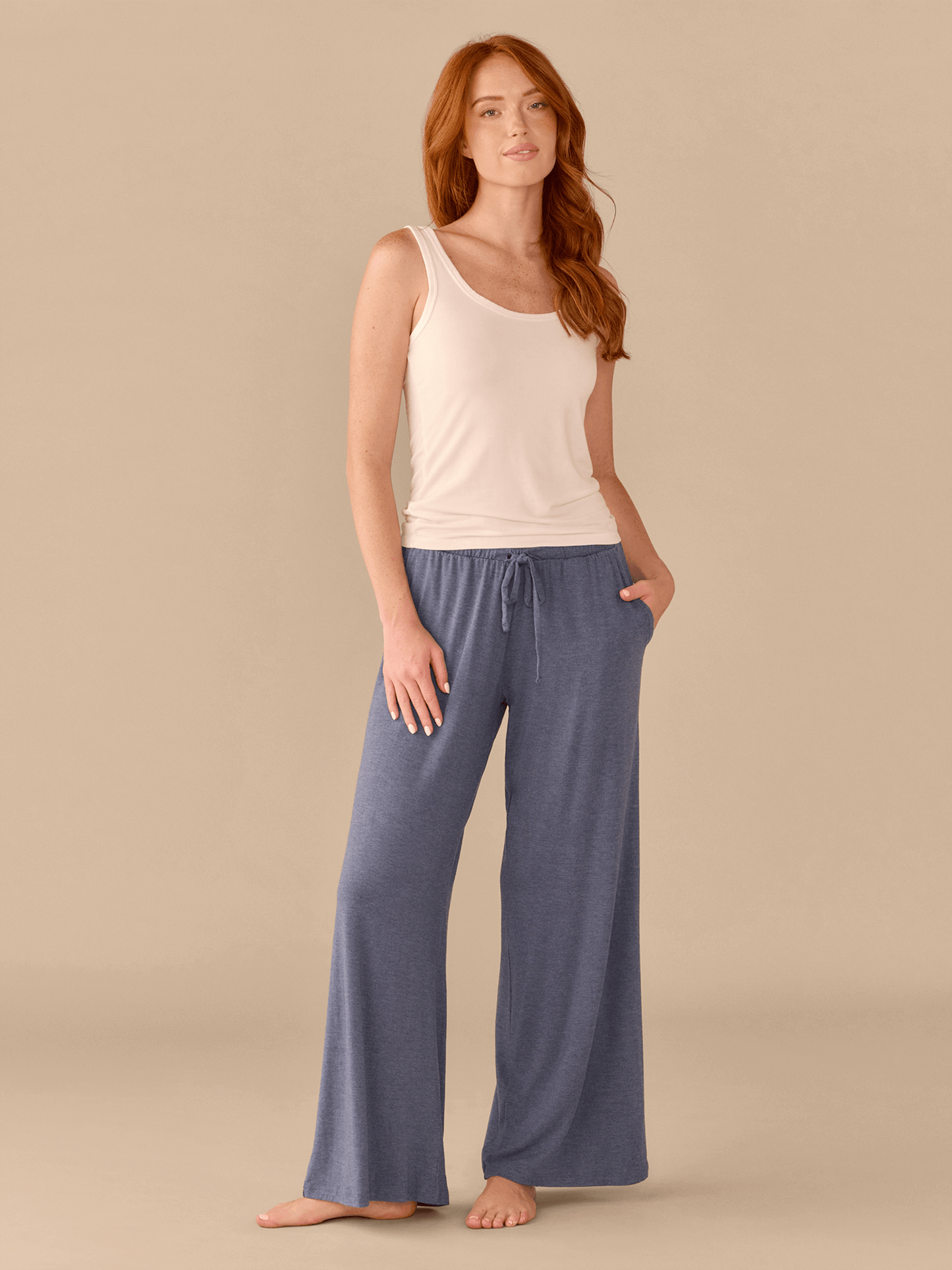 UltraModal™ Wide Leg Lounge Pant  | Heather Navy