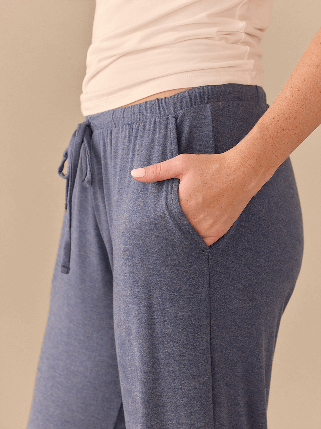 UltraModal™ Wide Leg Lounge Pant  | Heather Navy