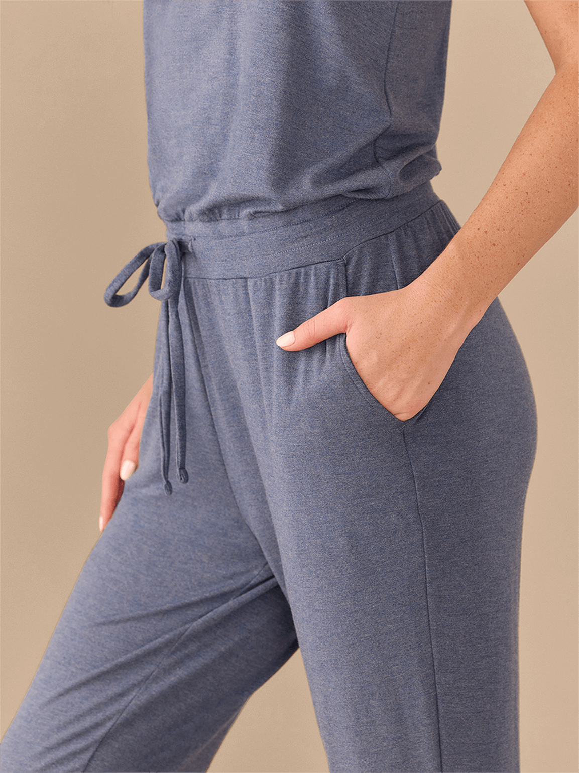 UltraModal™ V-Neck Jumpsuit | Heather Navy