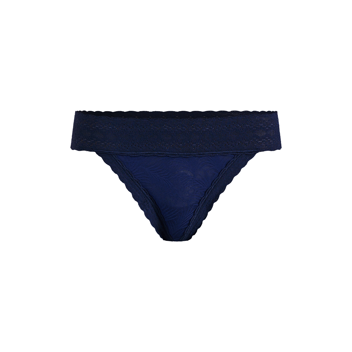 All Over Lace Thong | Midnight Navy Palm