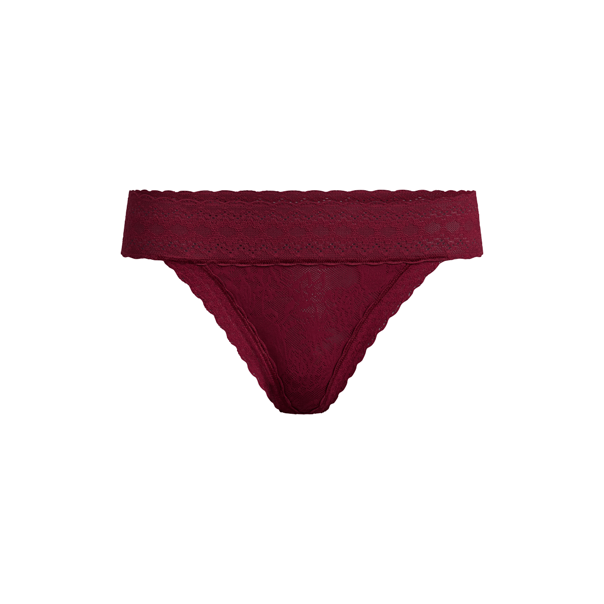 All Over Lace Thong | Plum Dead Flowers