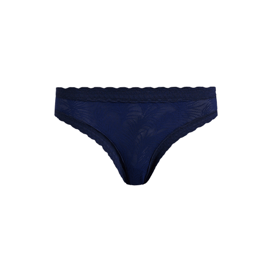 All Over Lace Tanga | Midnight Navy Palm