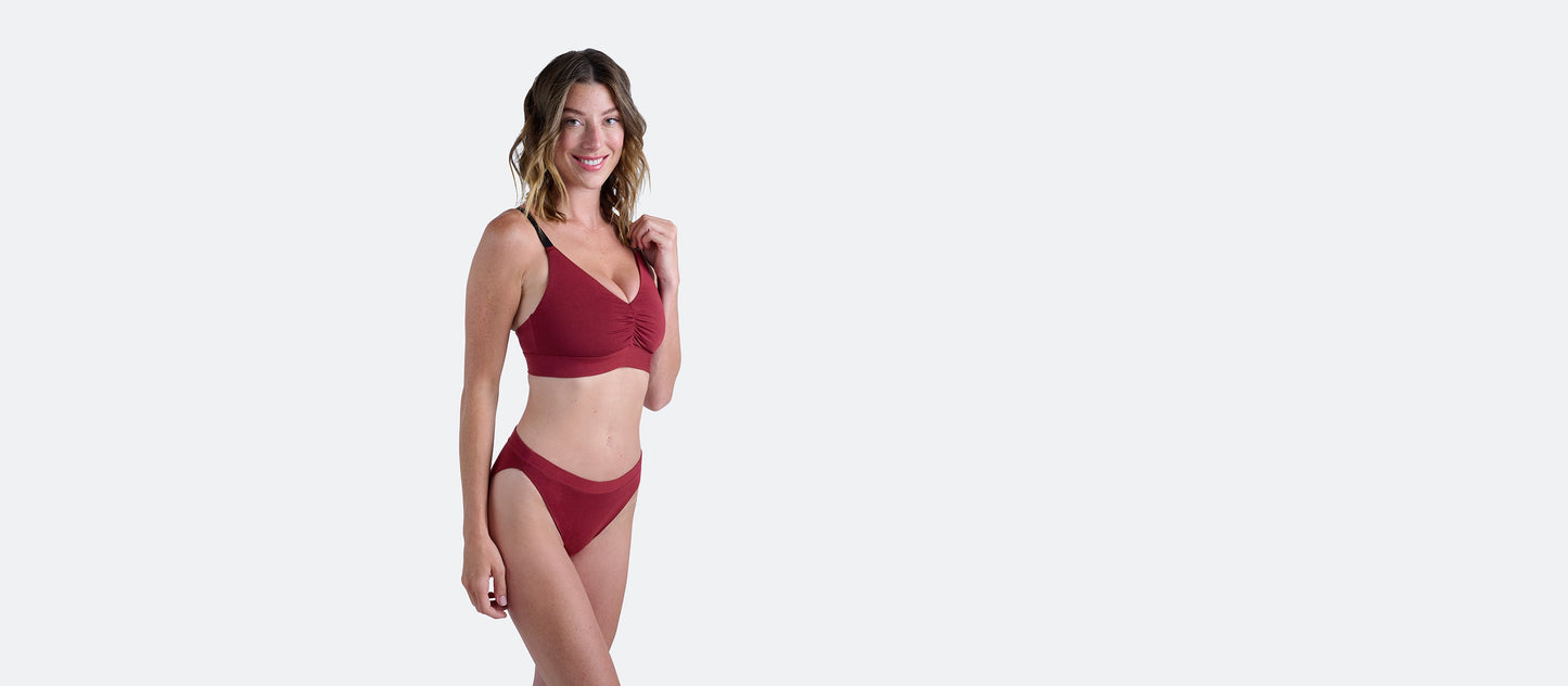 Curvy UltraModal™ FeelFree Ruched Bralette | Cabernet