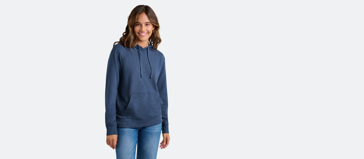 French Terry Pullover Hoodie - Women's | Heather Navy