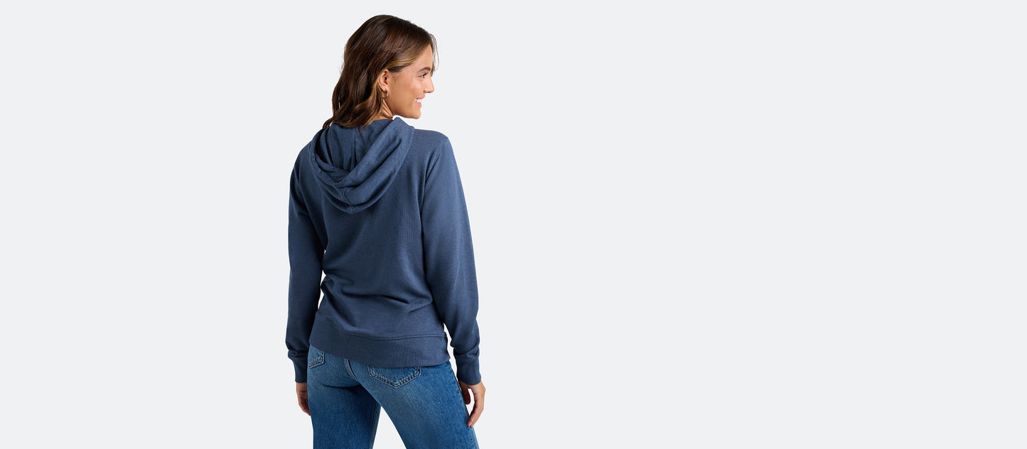 French Terry Pullover Hoodie - Women's | Heather Navy