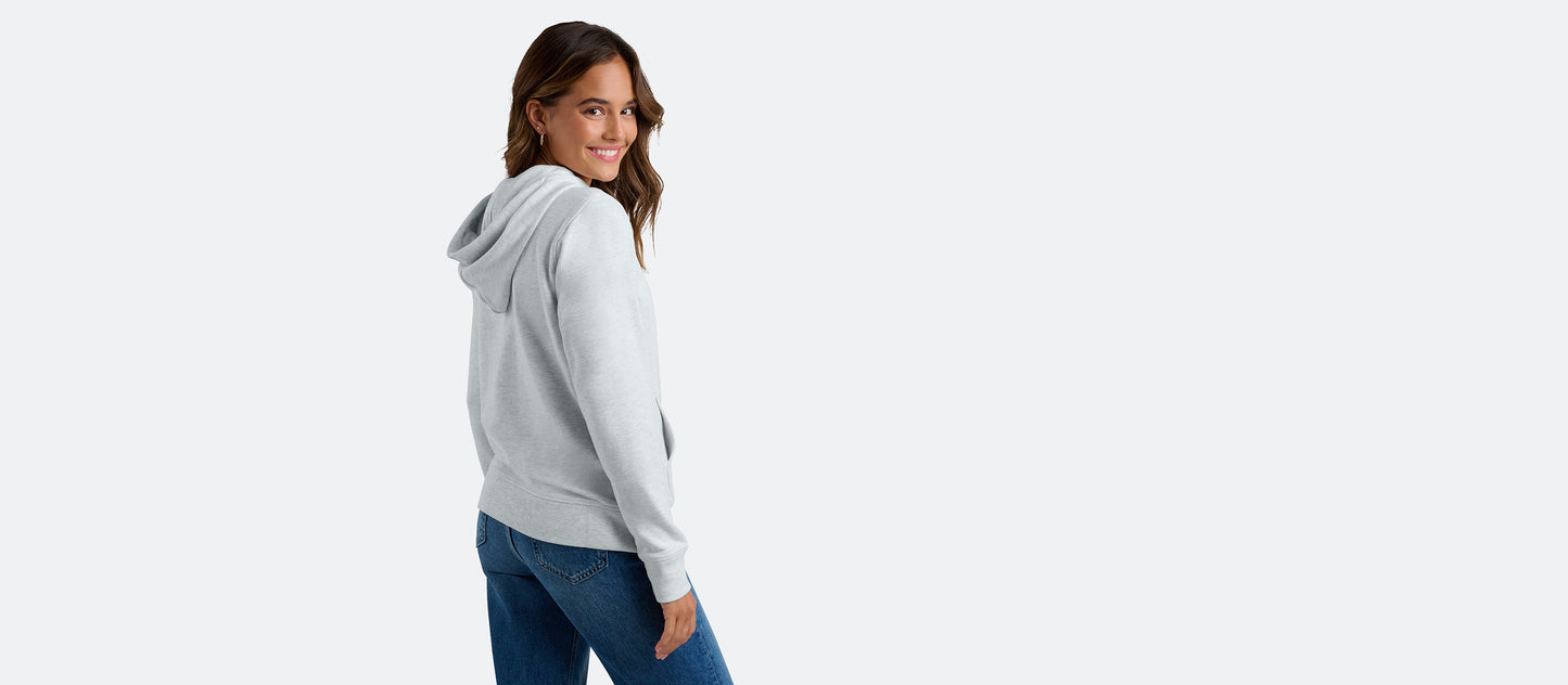 French Terry Pullover Hoodie - Women's | Light Heather Grey