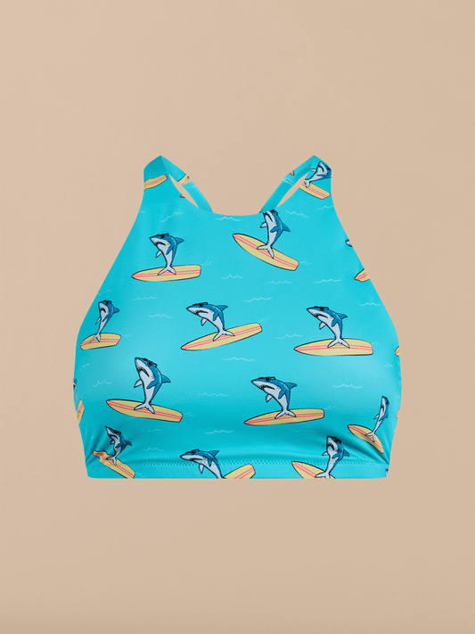 High Neck Swim Top | Stay Jaw-some